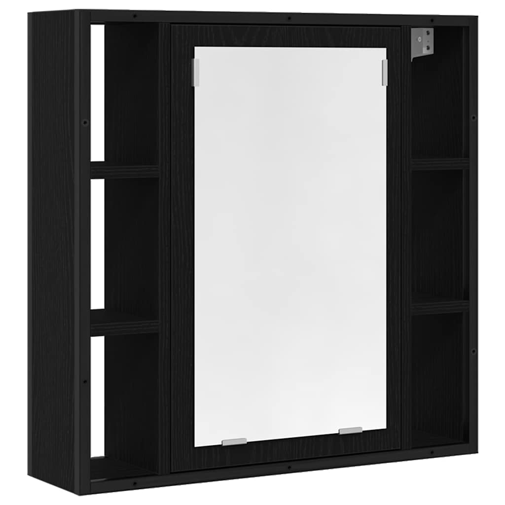 Bathroom Cabinet Set Other 4 pcs Black oak 33 x 33 x 185.5 cm
